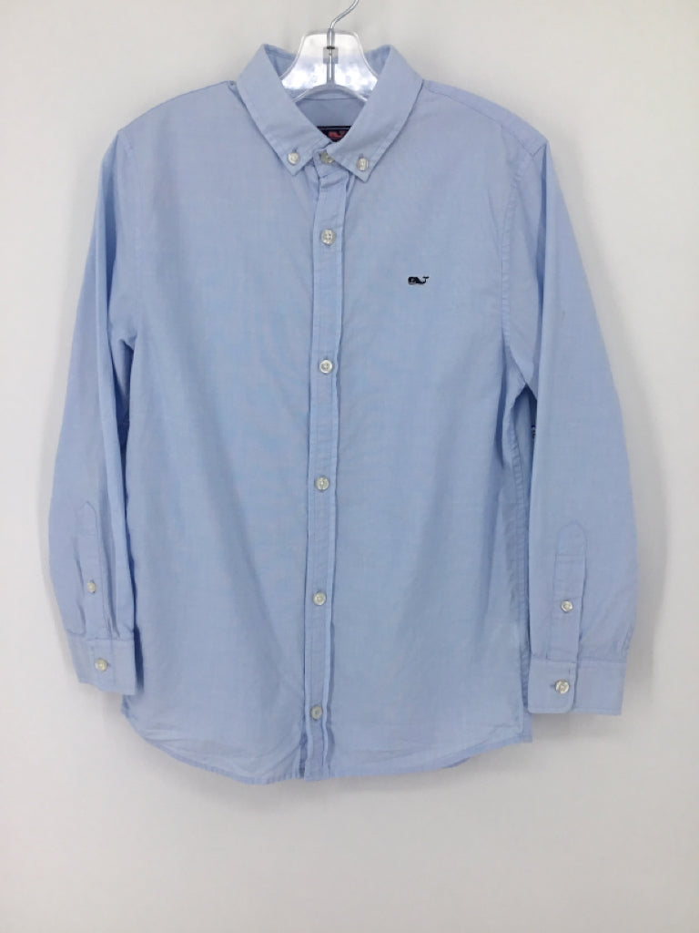 vineyard vines Child Size 8 Blue Solid Shirt - boys