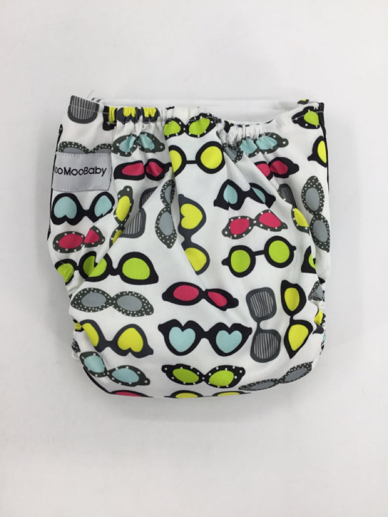 MooMoo Baby Child Size One Size Multi-Color Print All in One Cloth Diaper