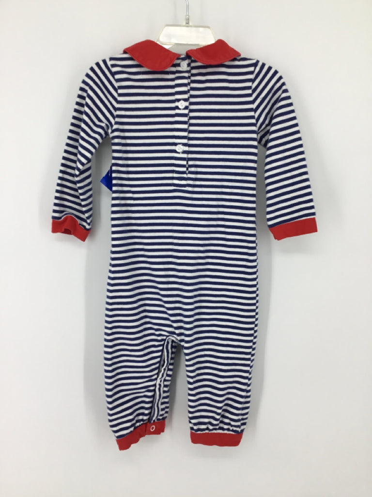Cecil and Lou Child Size 18 Months Navy Stripe Outfit - boys