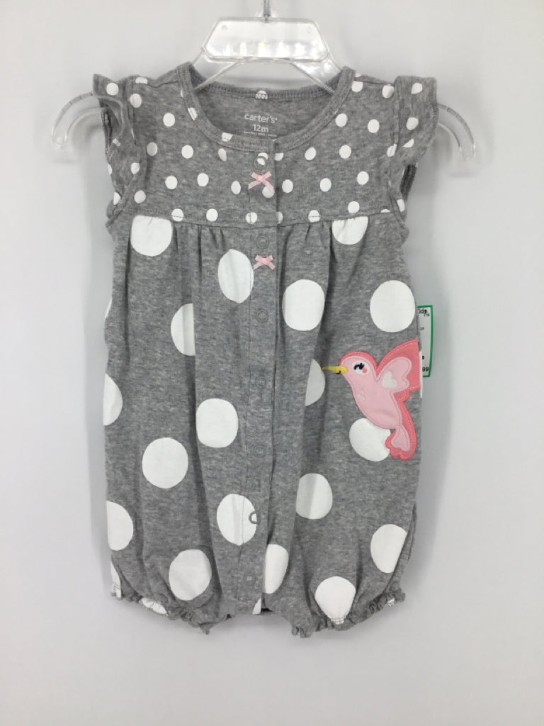 Carter's Child Size 12 Months Gray Outfit - girls