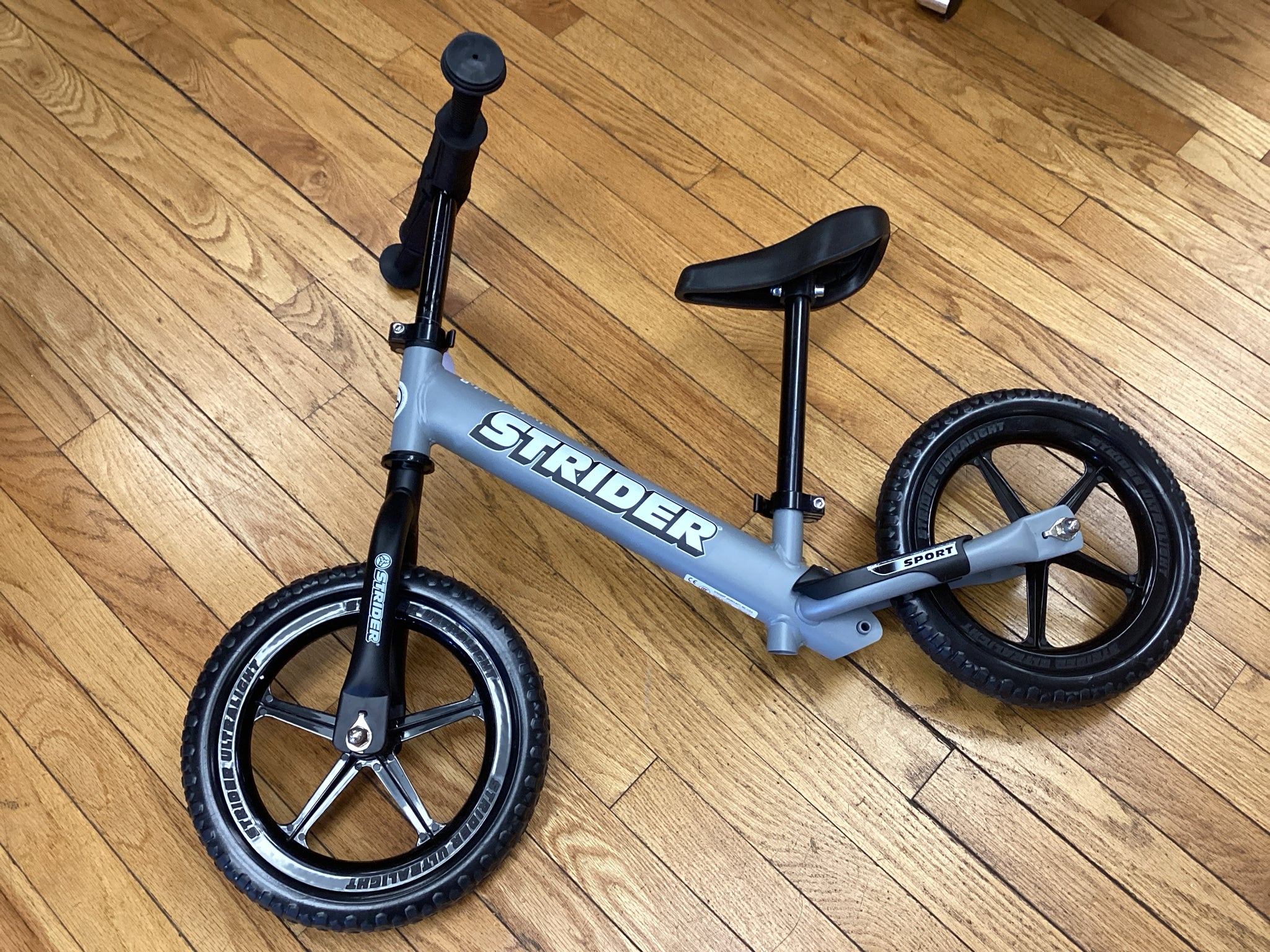 Strider Sport 12 inch Balance Bike Matte gray