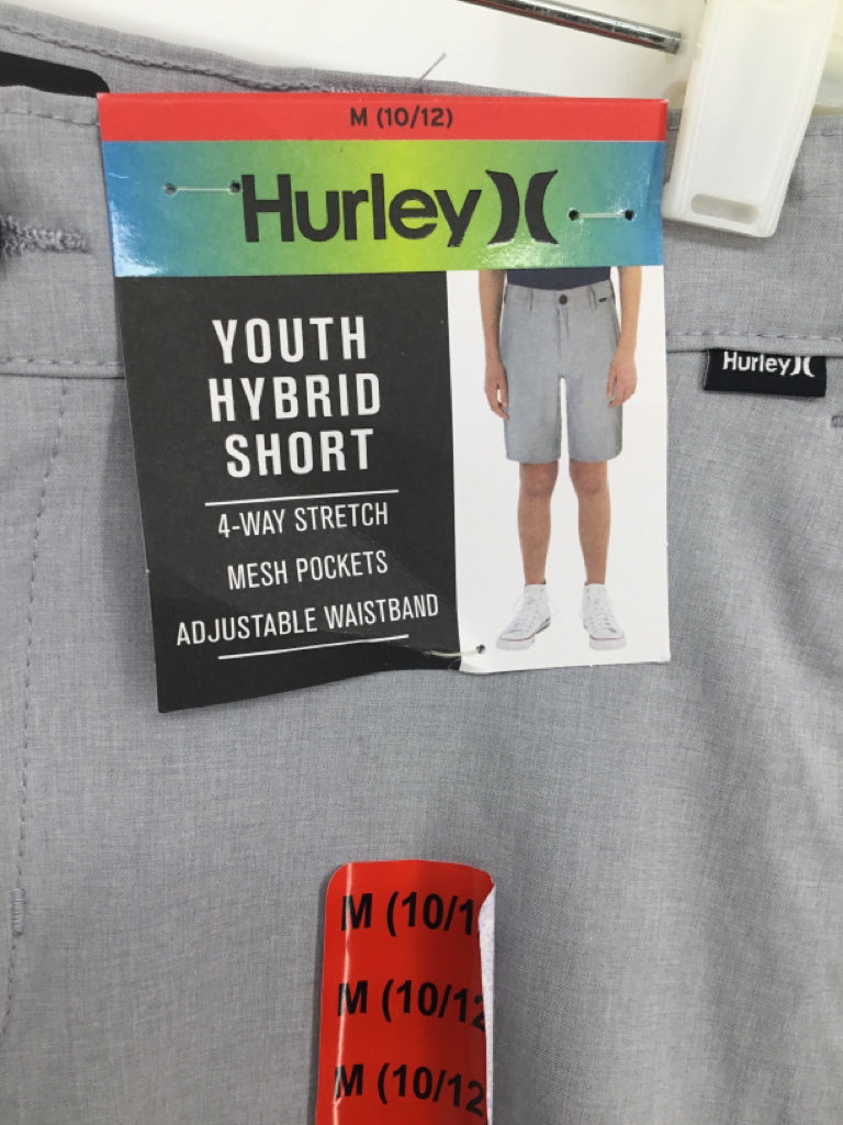 Hurley Child Size 10 Gray Solid Shorts - boys