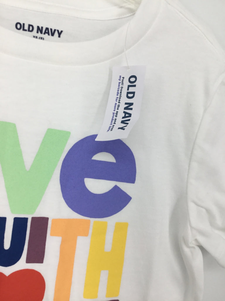 Old Navy Child Size 5 White T-shirt - girls