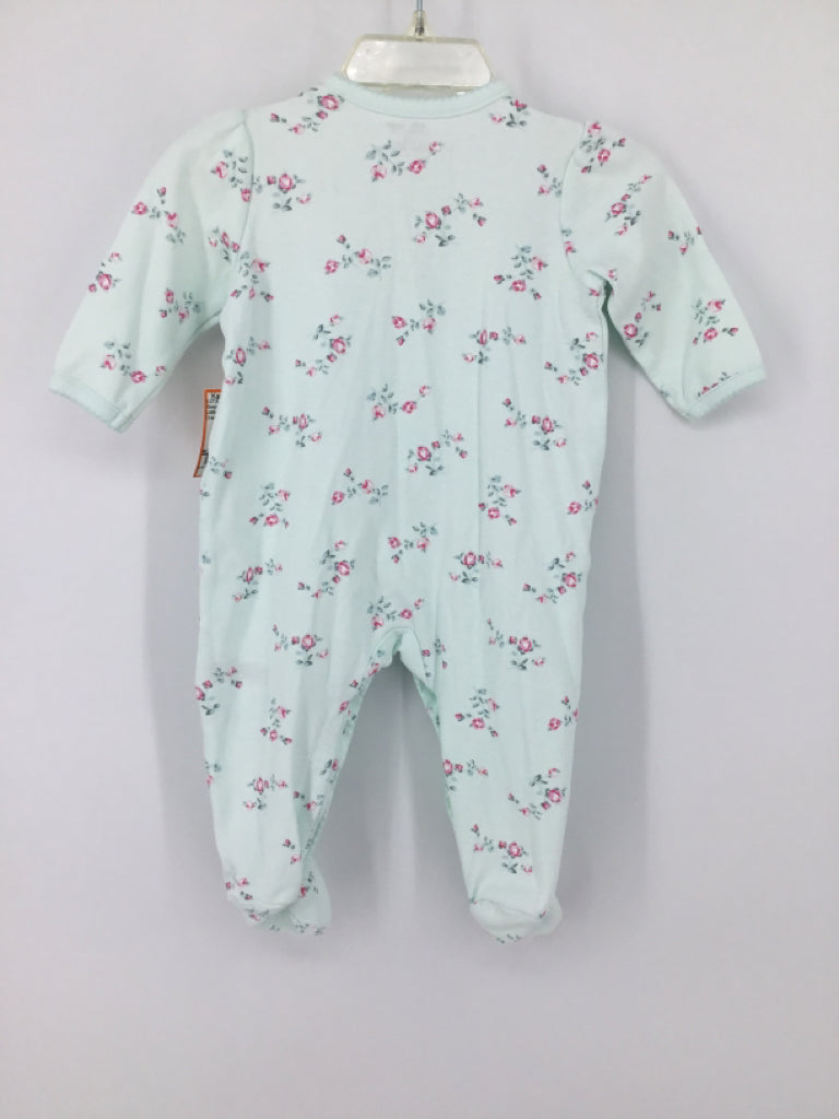 Little Me Child Size 6 Months Green Sleepers