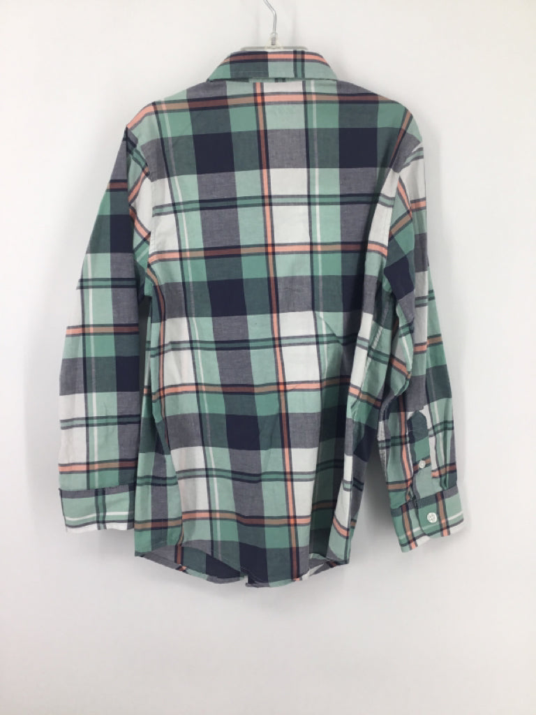 Cat & Jack Child Size 6 Green Plaid Shirt - boys