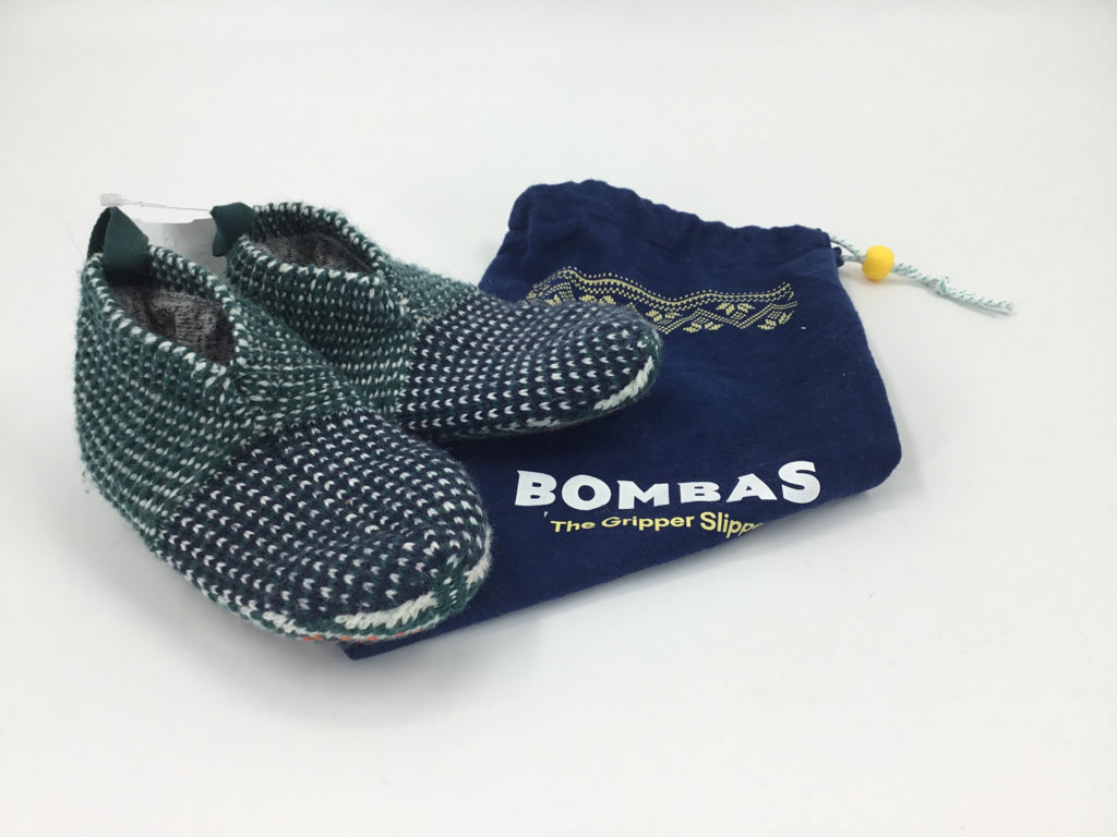 Bombas Child Size 8 Toddler Green Slippers