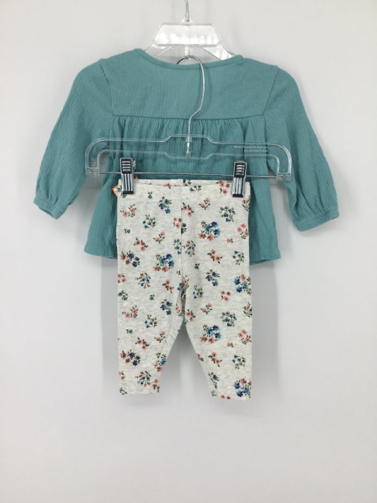 Carter's Child Size 6 Months Blue Outfit - girls