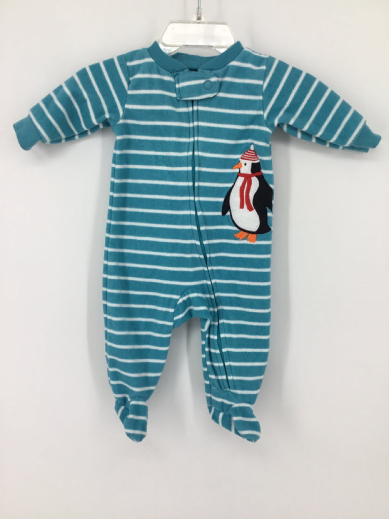Carter's Child Size Newborn Blue Sleepers