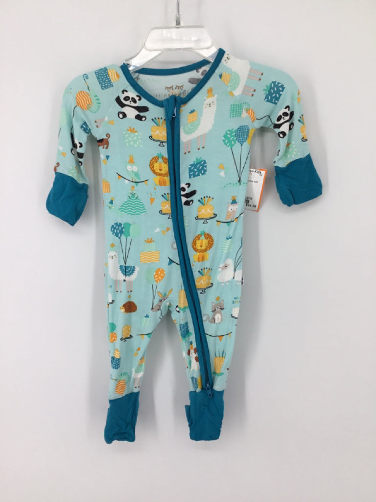 Little Sleepies Child Size Newborn Teal Sleepers