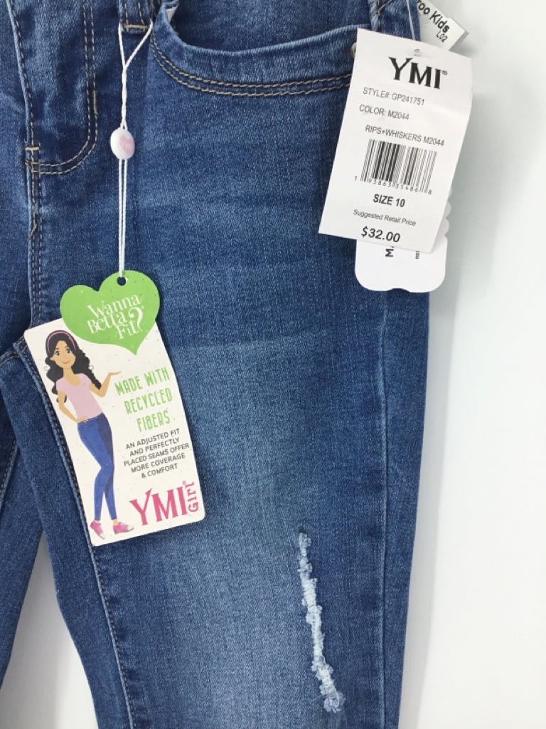 YMI Girl Child Size 10 Blue Jeans - girls