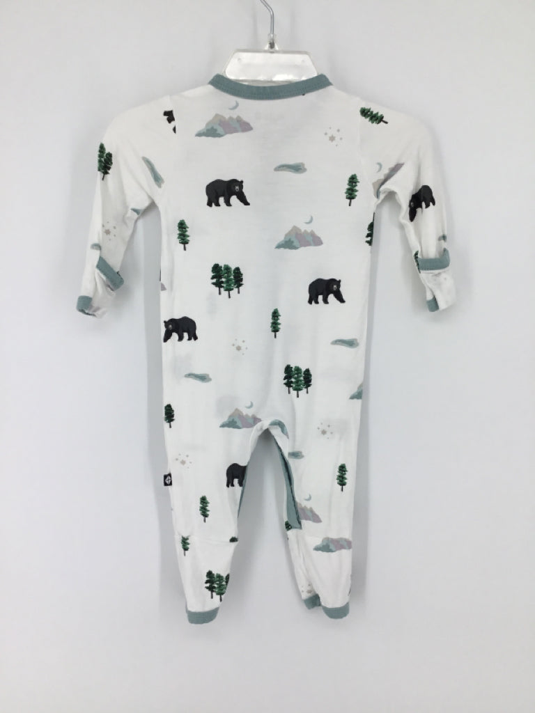Kyte Child Size 0-3 Months Blue Print Pajamas - boys