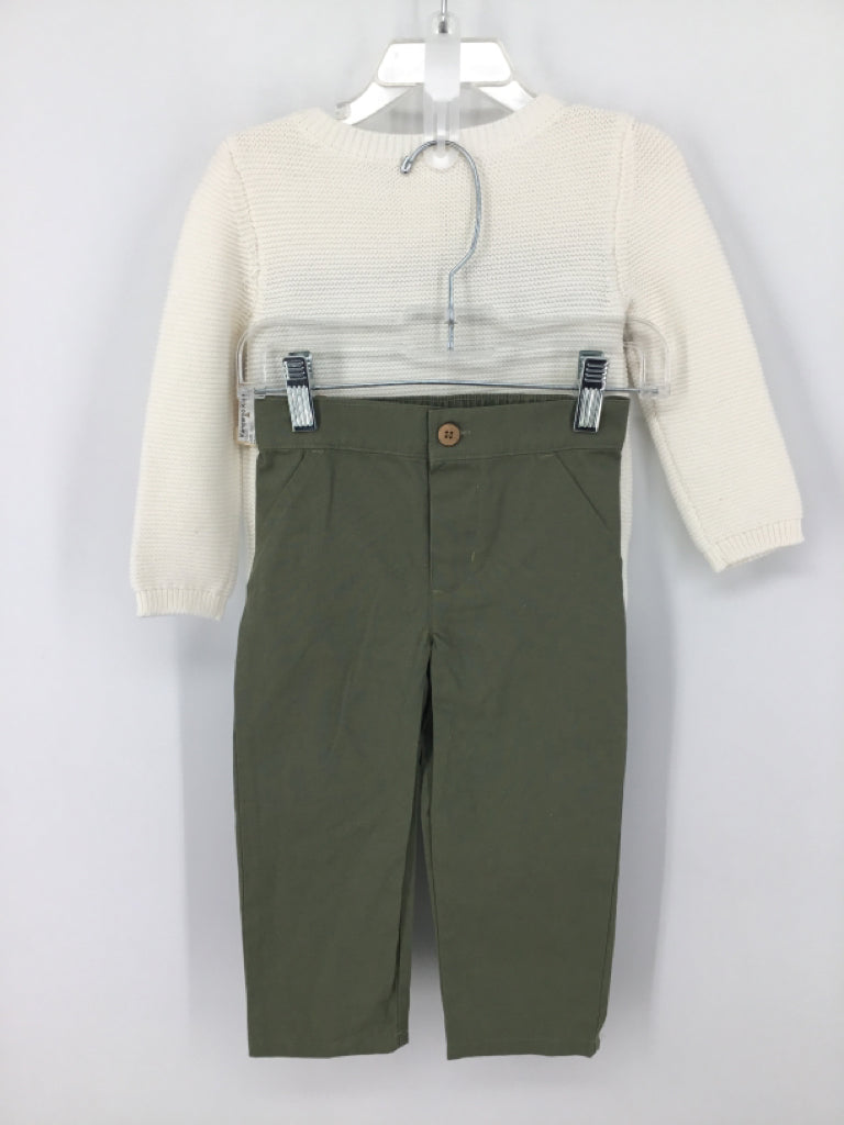 Child of Mine Child Size 18 Months White Stripe Outfit - boys