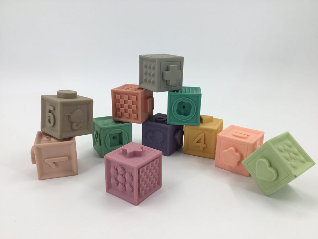 Soft Stacking Silicone Blocks - 11 pcs