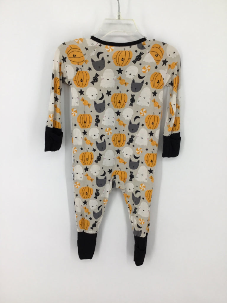 Little Sleepies Child Size 3-6 Months Black Halloween Pajamas