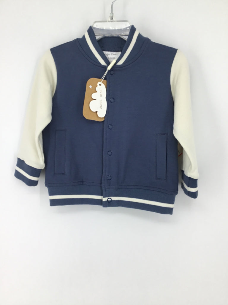 Angel Dear Child Size 12-18 Months Blue Solid Jacket - boys