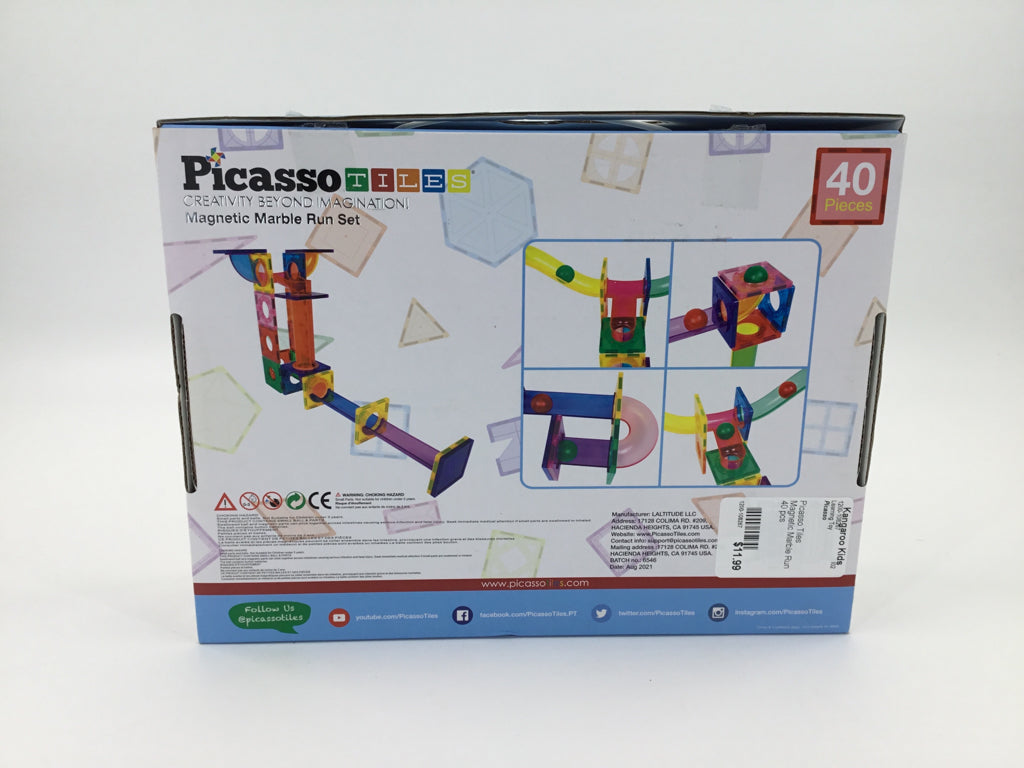 Picasso Tiles Magnetic Marble Run 40 pcs