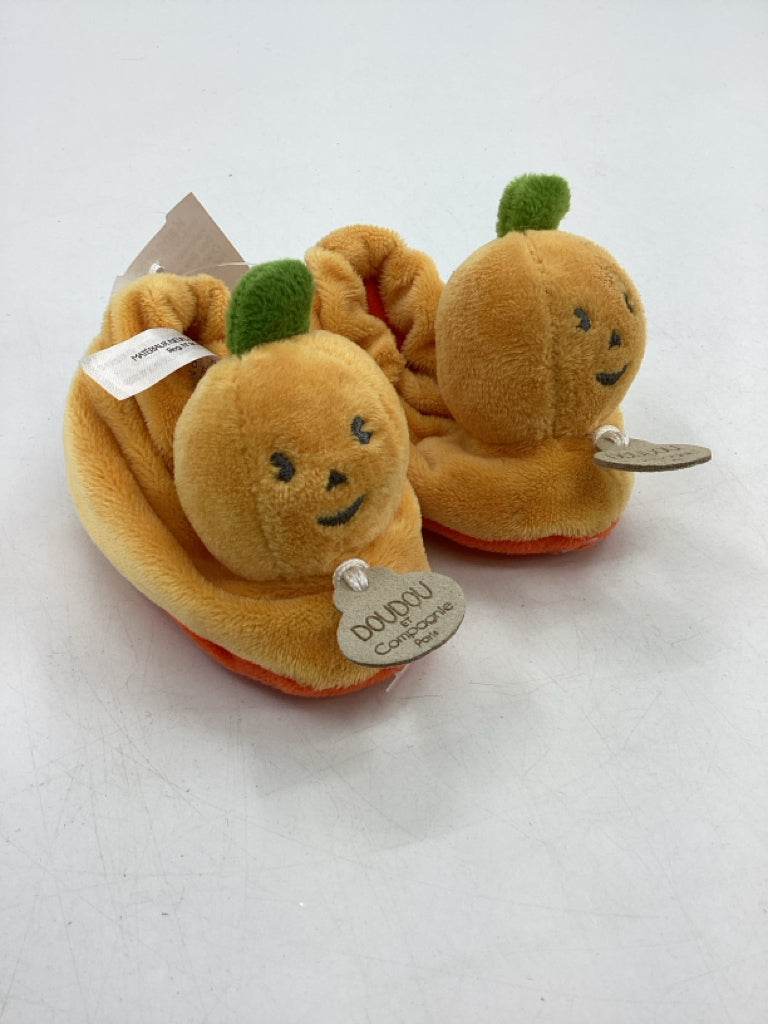 Dou Dou at Compagnie Child Size 1 Toddler Orange Halloween Slippers