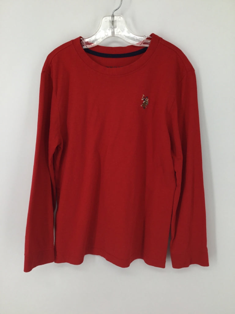 U.S. Polo Assoc. Child Size 8 Red Solid T-shirt - boys