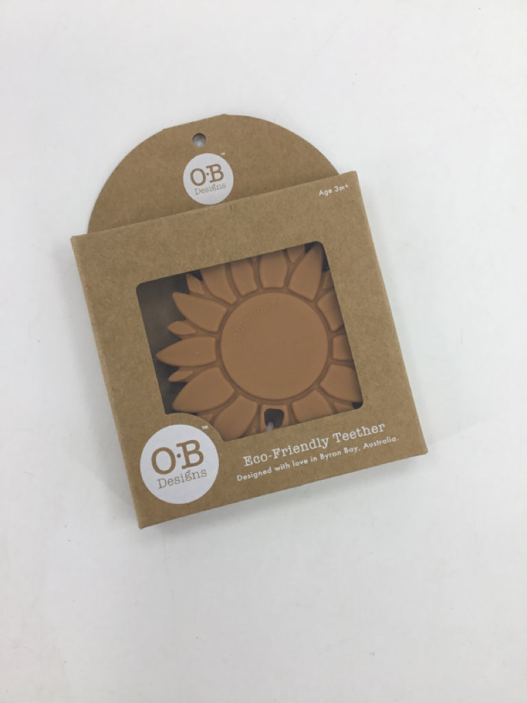 OB Designs Orange Silicone Sunflower Teether