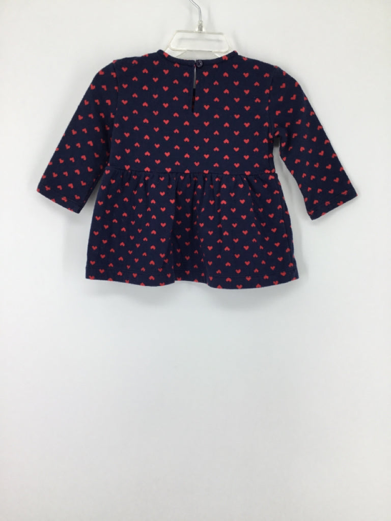 primary Child Size 3-6 Months Navy Valentine's Day Dress