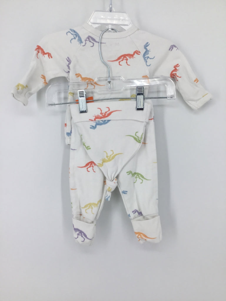 Monica + Andy Child Size 0-3 Months White Dinosaur Outfit - boys