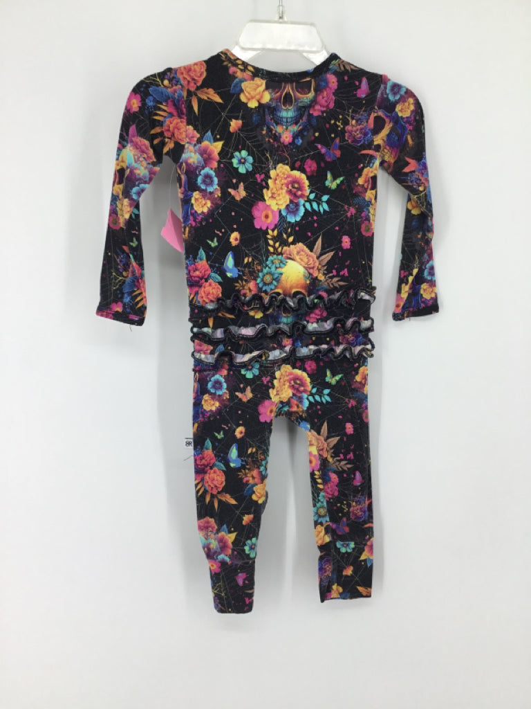 Bums & Roses Child Size 6-9 Months Black Pajamas - girls