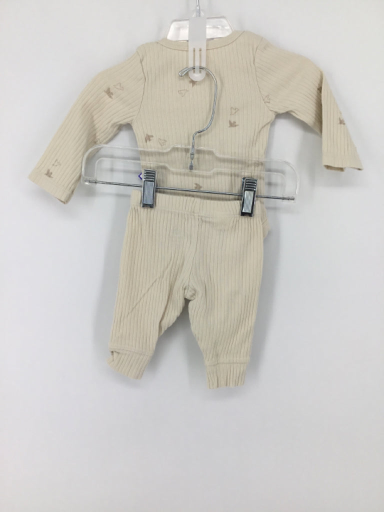 cloud island Child Size Newborn Tan Print Outfit - boys