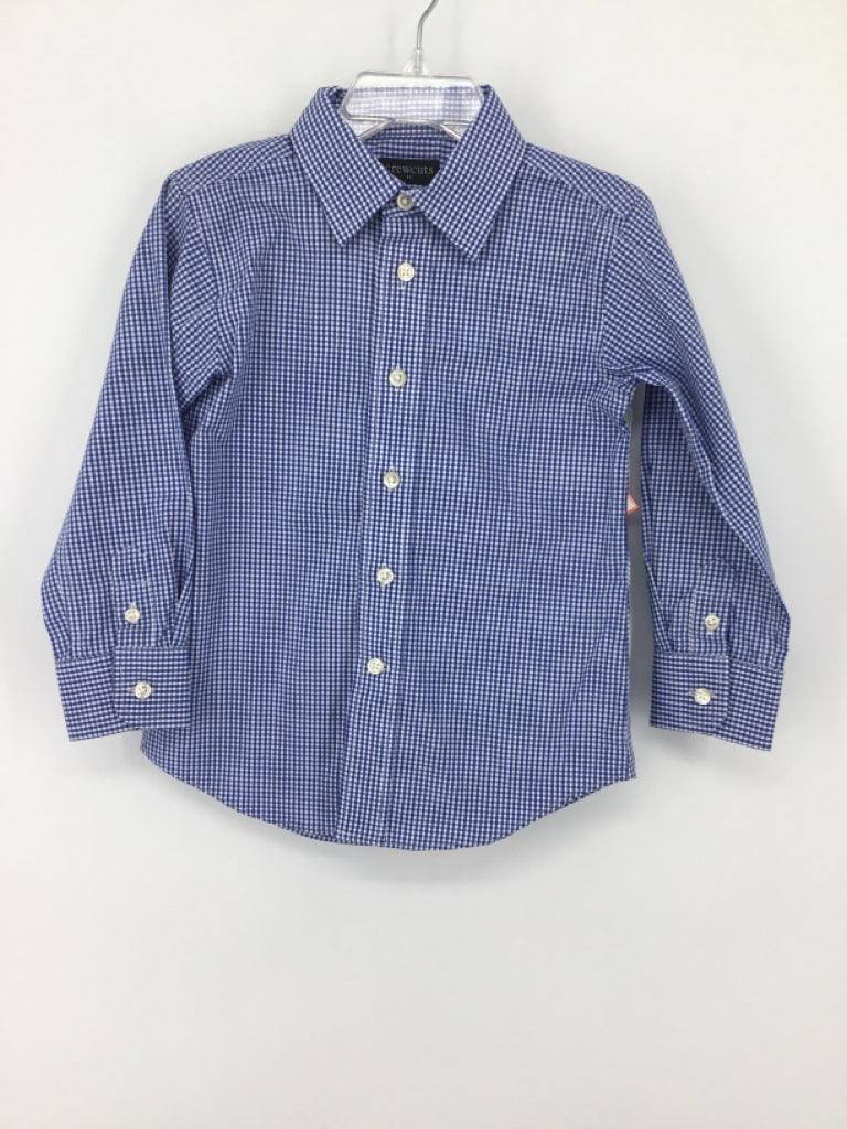 Crewcuts Child Size 2 Navy Gingham Shirt - boys