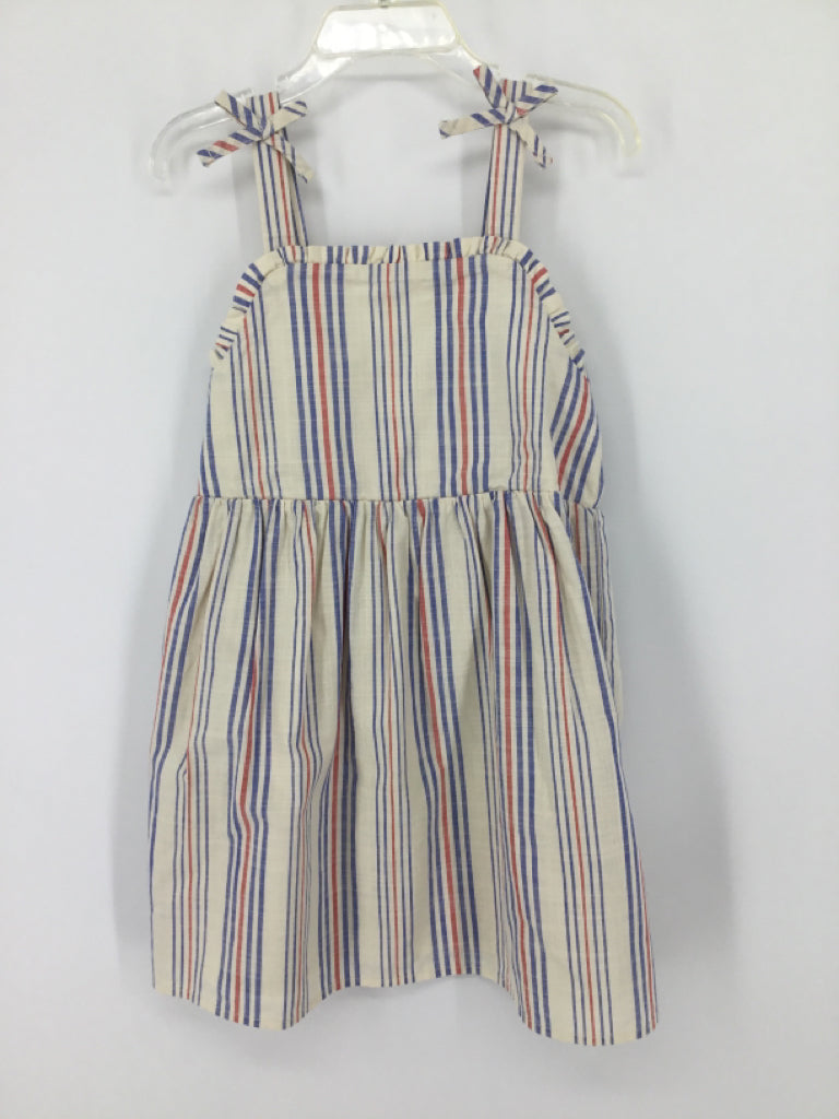 Cat & Jack Child Size 5 Cream Stars & Stripes Dress
