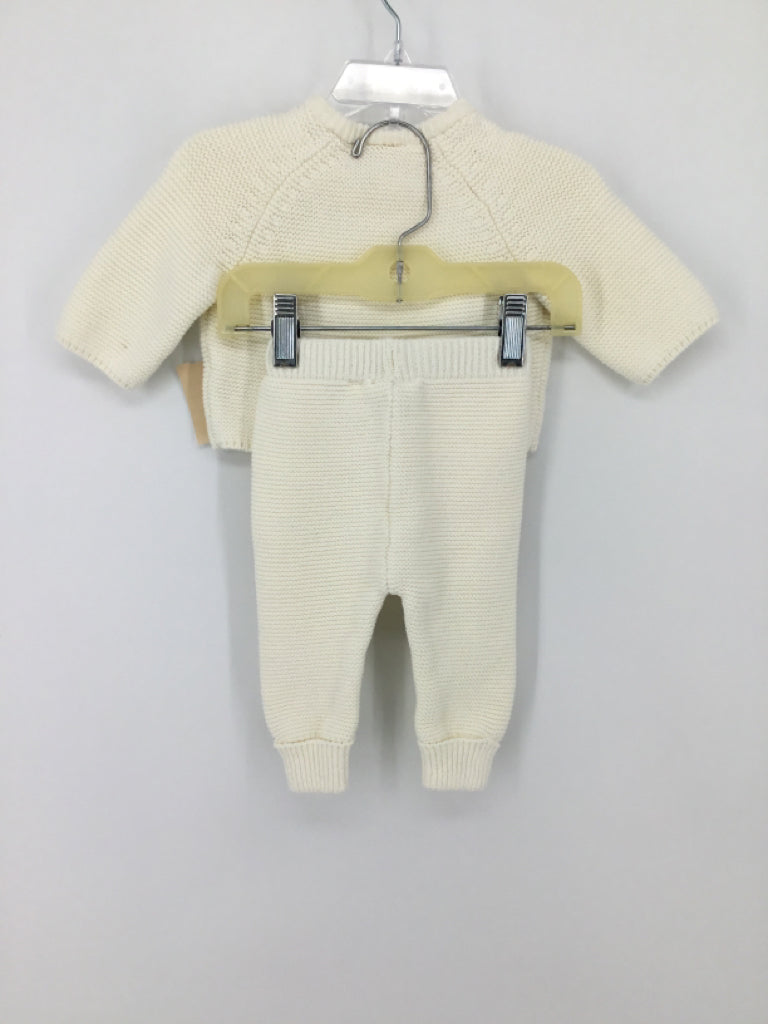 Little Co Child Size 3 Months Cream Solid Outfit - boys