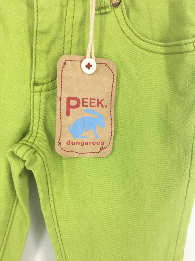 peek Child Size 6 Green Jeans - girls