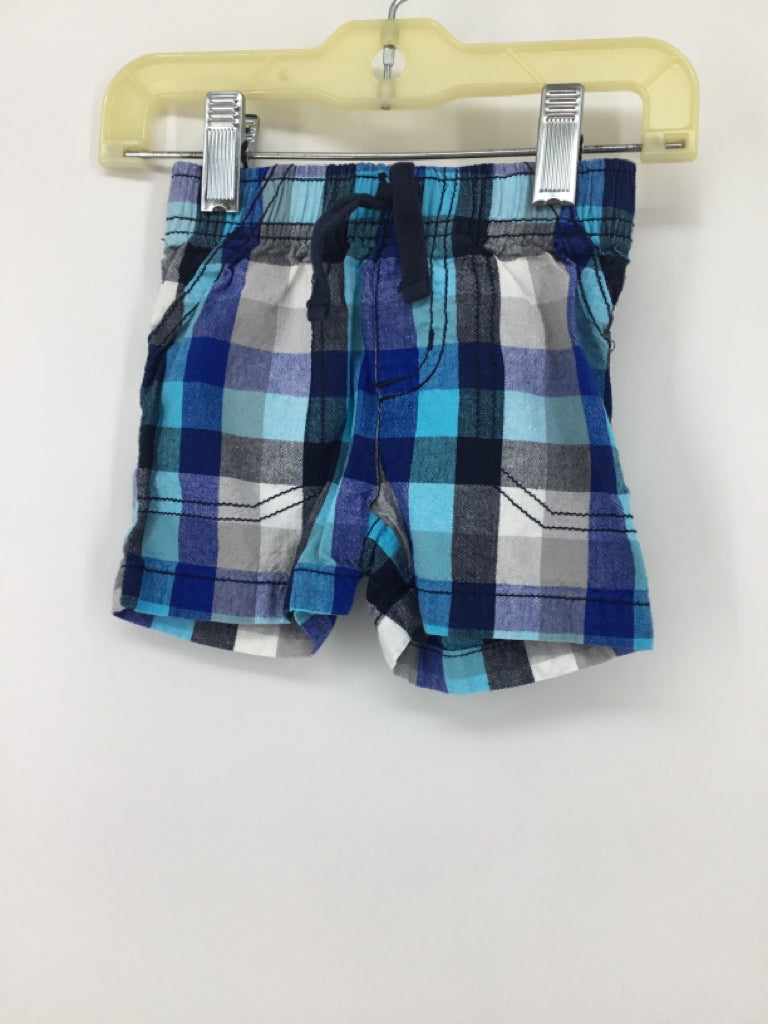 jumping beans Child Size 3 Months Blue Checkered Shorts - boys