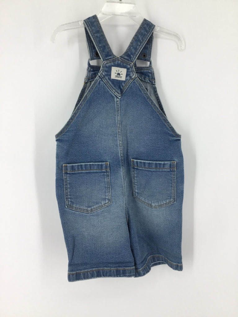 Little Co Child Size 3 Blue Solid Overalls - boys