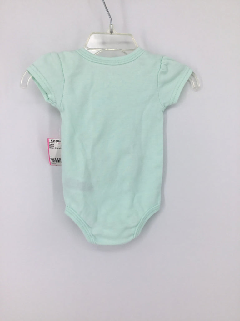 Disney Child Size 0-3 Months Green Onesie