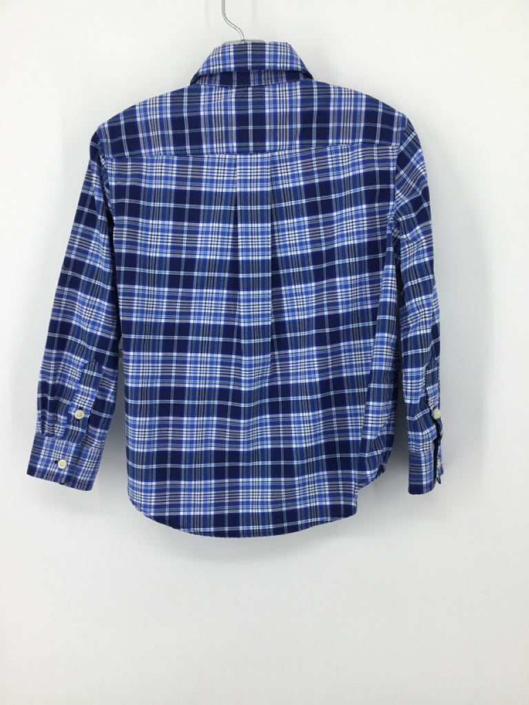 Ralph Lauren Child Size 3 Blue Plaid Shirt - boys
