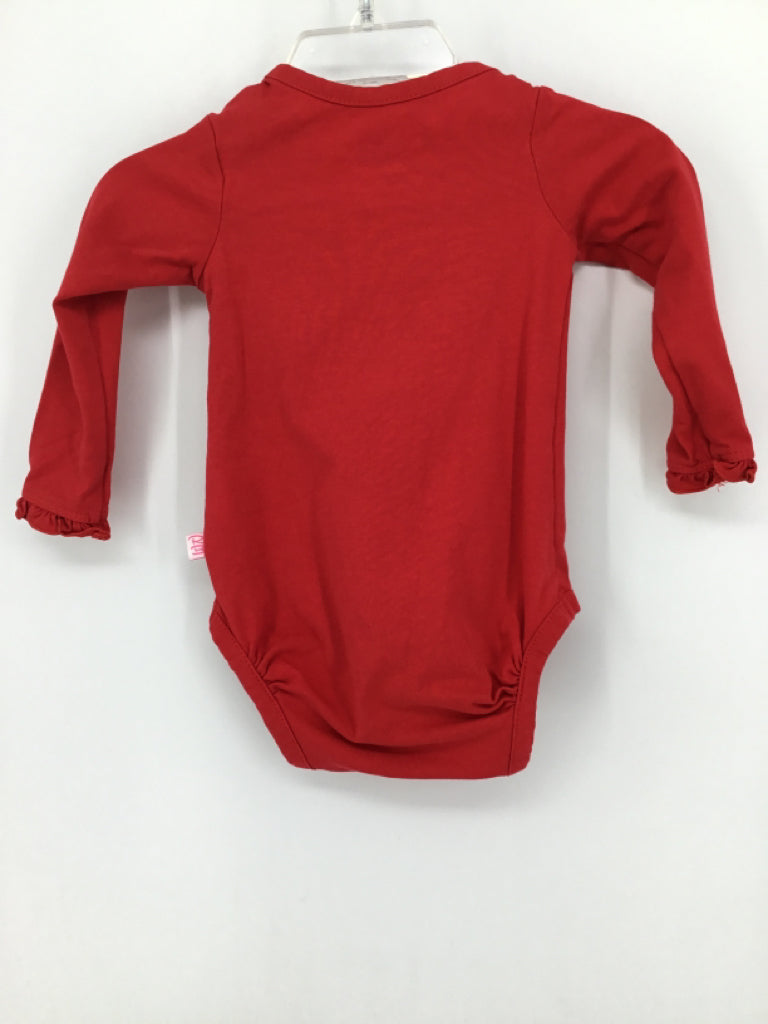 Ruffle Butts Child Size 3-6 Months Red Onesie