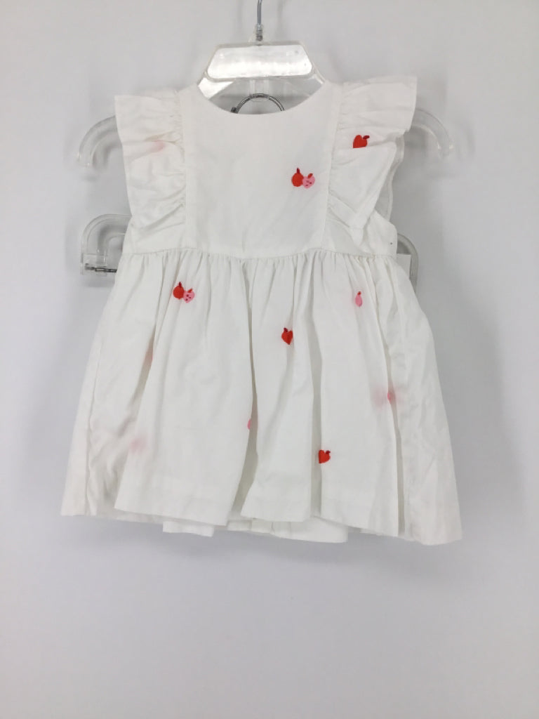 jacadi Child Size 6 Months White Valentine's Day Dress