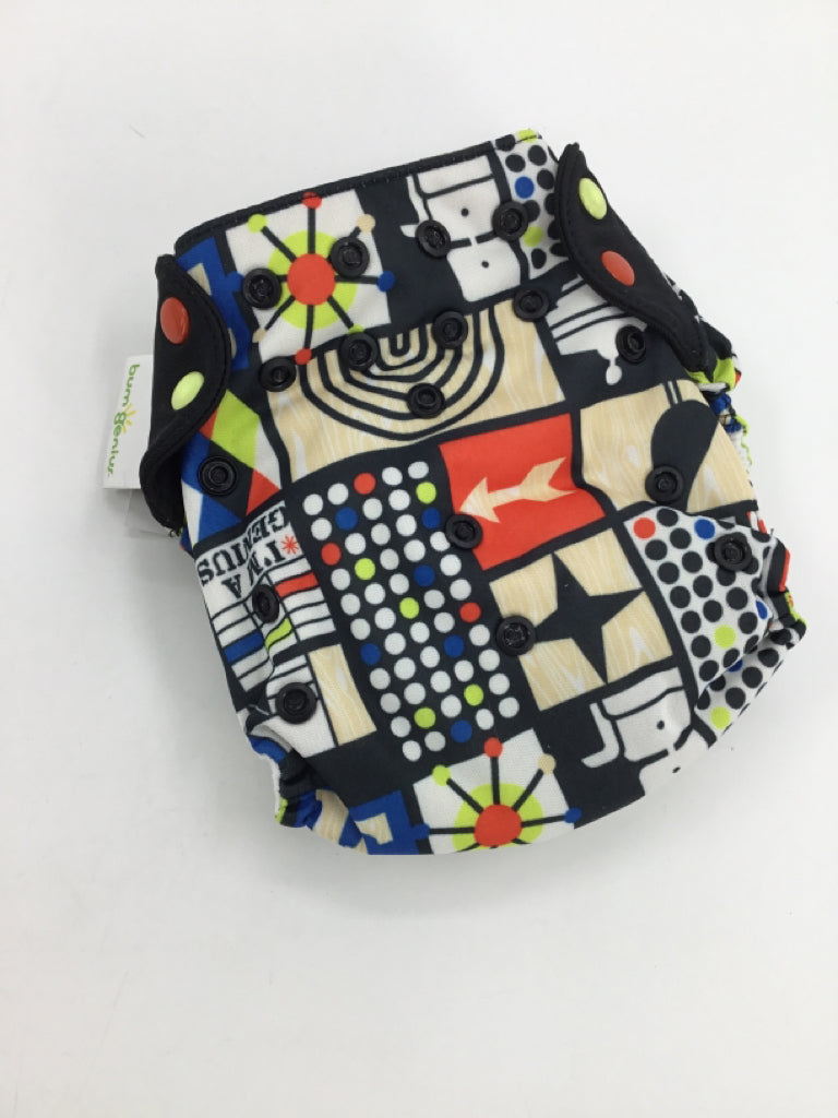 Bum Genius Child Size One Size Multi-Color Print Free Time Cloth Diaper