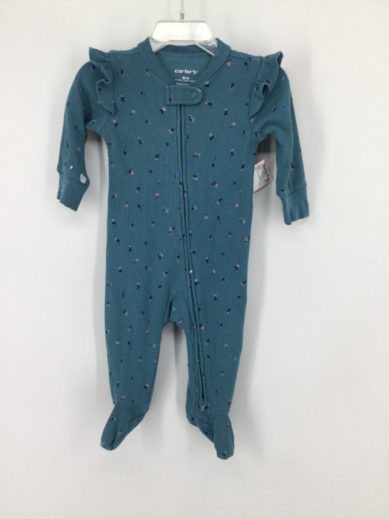 Carter's Child Size 6 Months Teal Sleepers