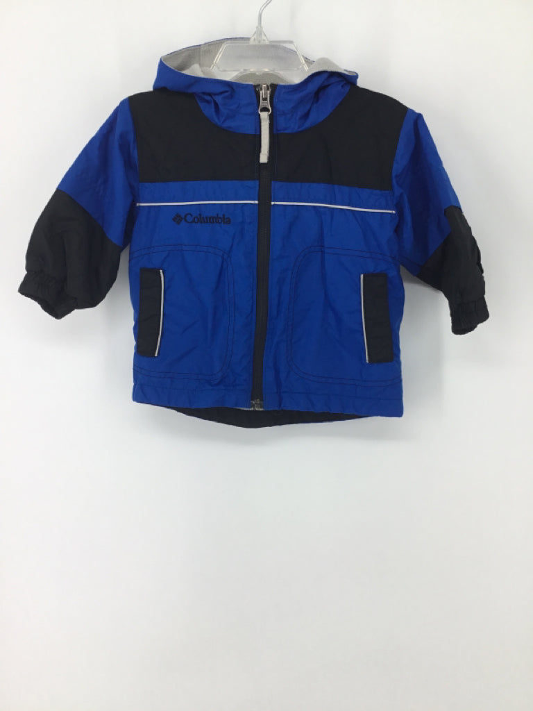 Little Me Child Size 12 Months Blue Dinosaur Raincoat - boys