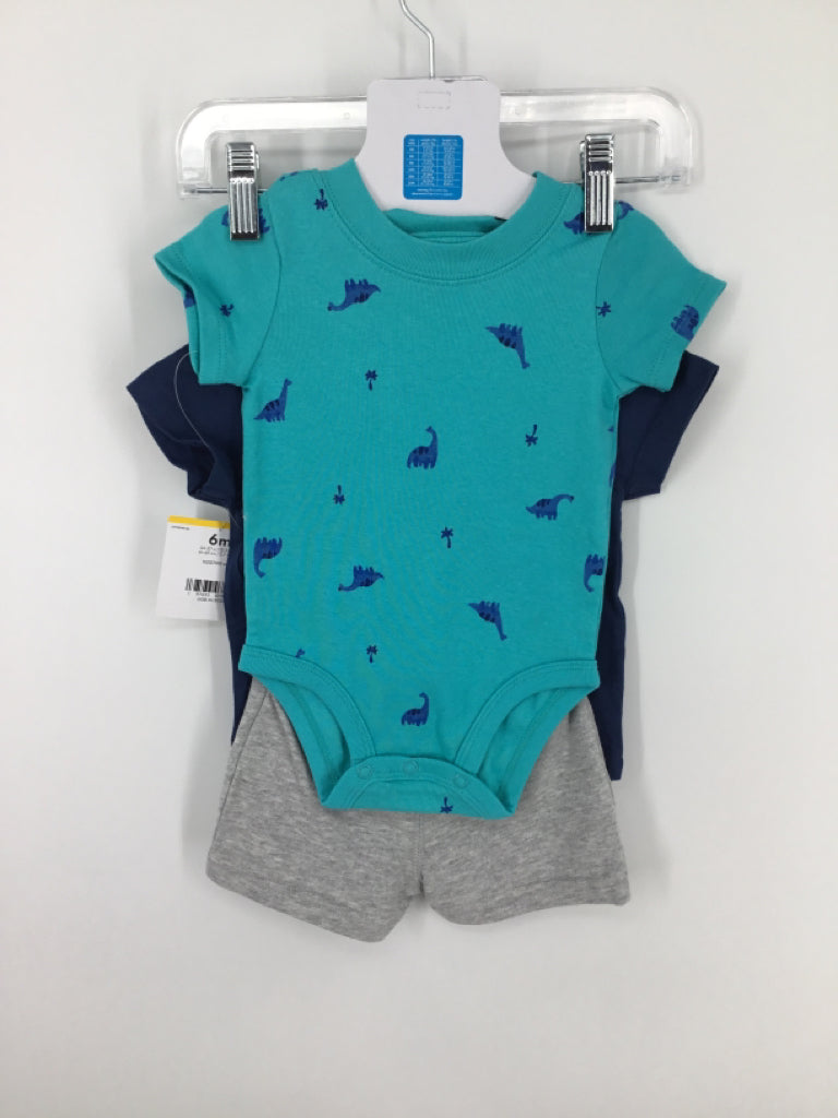 Carter's Child Size 6 Months Blue Diamond Outfit - boys