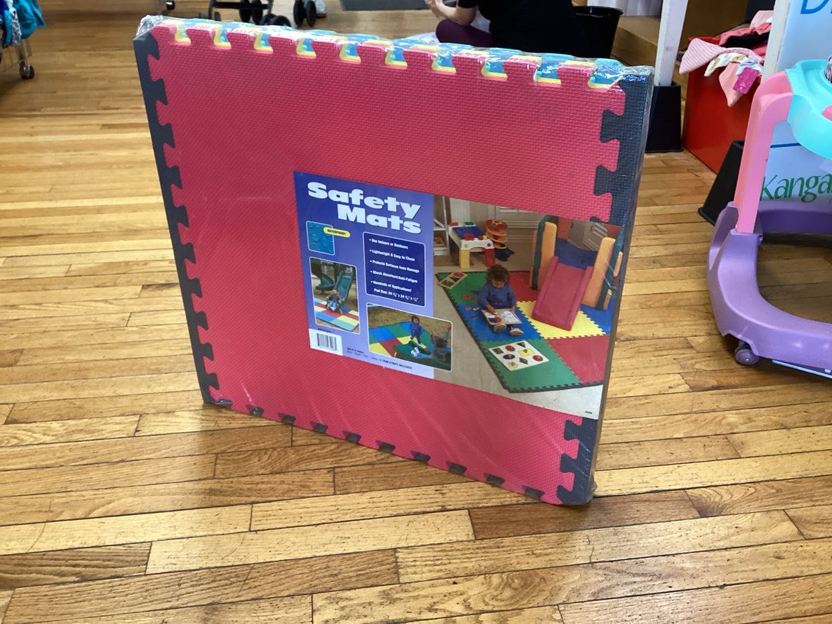 Multi-Color Interlocking Foam Floor Mats - 24 in x 24 in