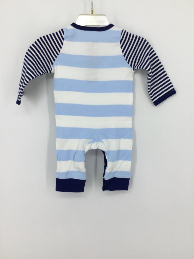 cloud island Child Size Newborn Blue Stripe Outfit - boys