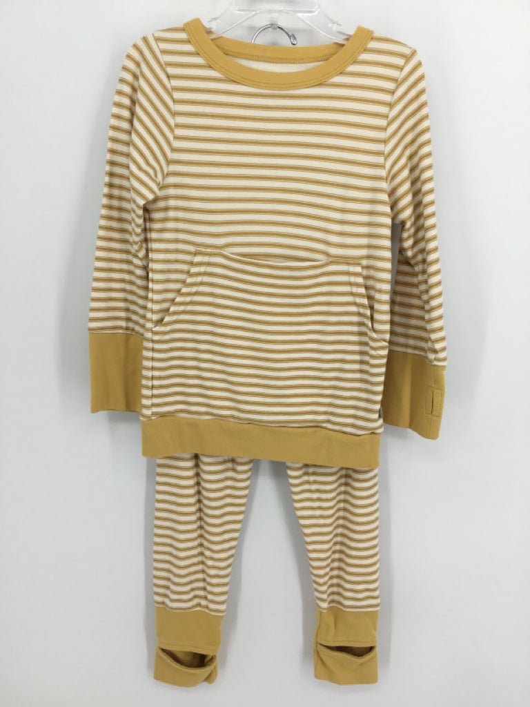Goumi Child Size 5 Yellow Stripe Outfit - boys