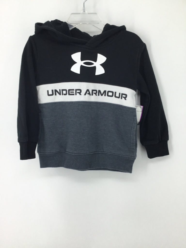 Under Armour Child Size 2 Black screen printed Sweatshirt - boys