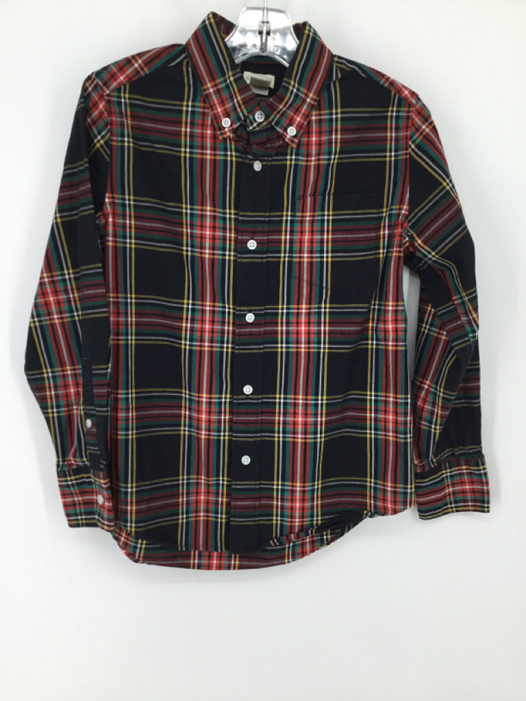 Crewcuts Child Size 8 Black Plaid Shirt - boys