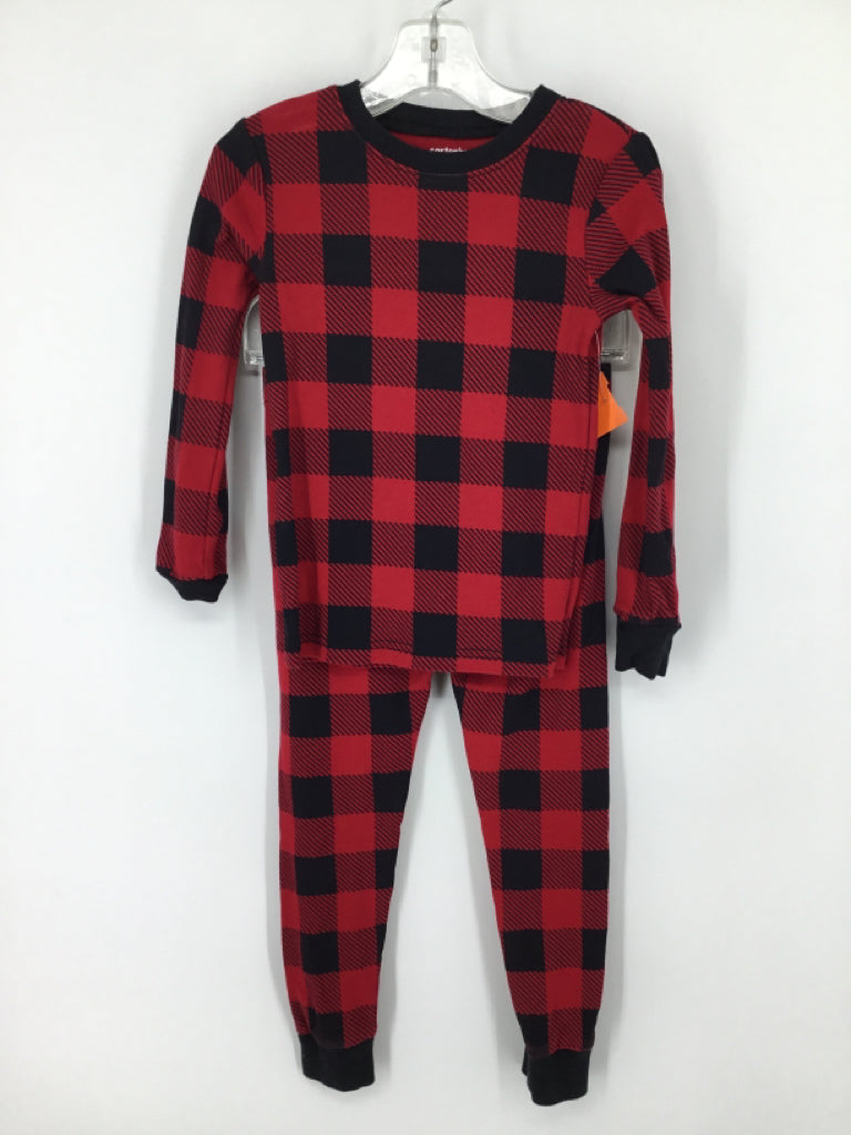 Carter's Child Size 6 Red Checkered Pajamas - boys