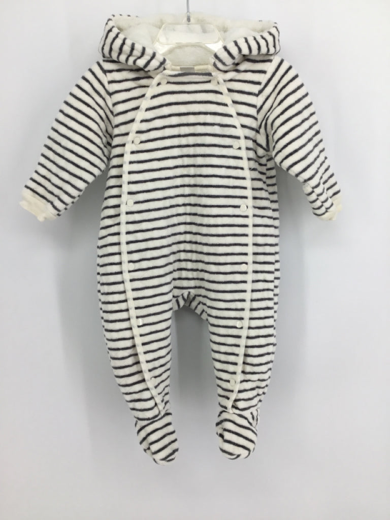 Nordstrom Baby Child Size 12 Months Gray Stripe Outerwear - boys