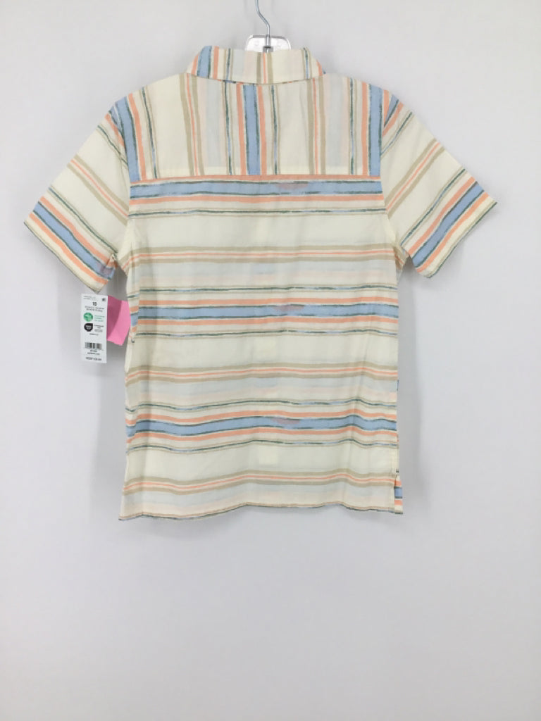 OshKosh B'gosh Child Size 10 White Stripe Shirt - boys