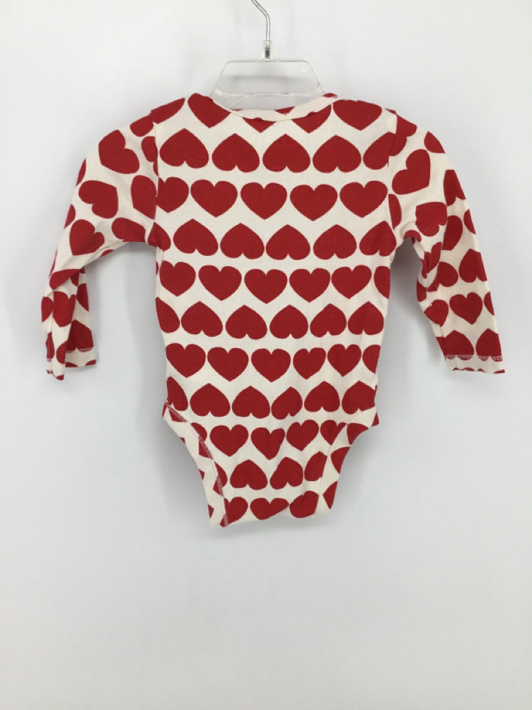 Old Navy Child Size 6-12 Months Red Valentine's Day Onesie